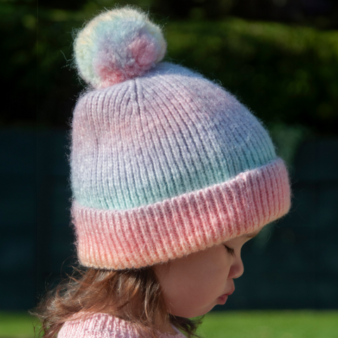 Kids Rainbow Beanie